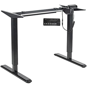 VIVO Black Electric Stand Up Desk Frame Workstation, Single Motor Ergonomic Standing Height Adjustable Base with Control Panel, DESK-V101EB