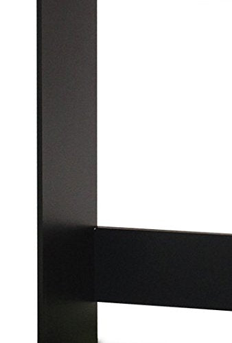 FURINNO Efficient Home Laptop Notebook Computer Desk, Square Side Shelves, Black/Grey