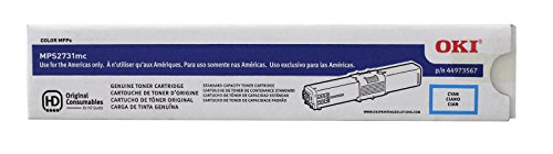 Oki Cyan Toner Cartridge, 5200 Yield (44973567)