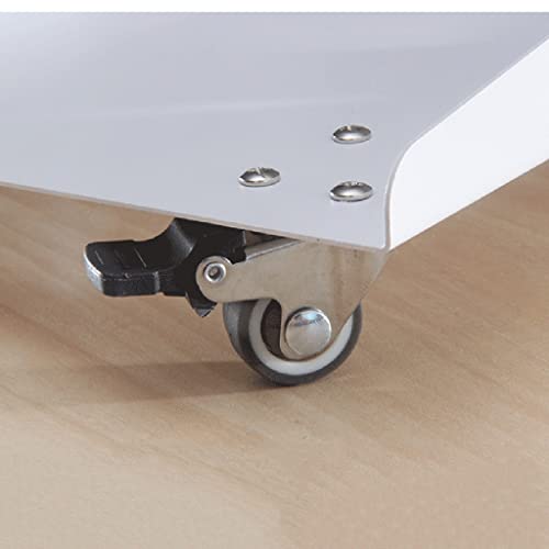 FAXIOAWA Metal Computer Tower Stand with 4 Caster Wheels - Black, 400 * 220mm
