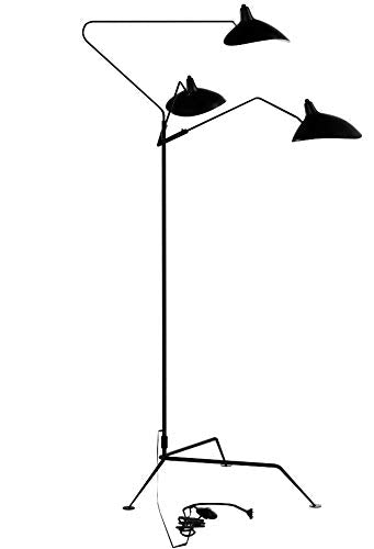 Modway View Stainless Steel Floor Lamp, Black