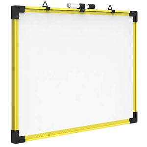 Quartet Dry Erase, Whiteboard/White Board, Magnetic, Aluminum, 6' x 4', Industrial Yellow Frame (724127)