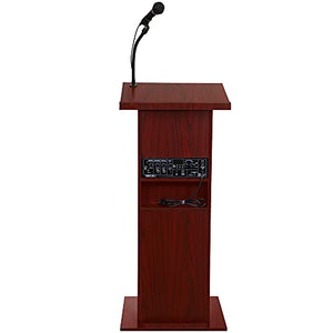 OEF Furnishings Power Plus Lectern, Mahogany