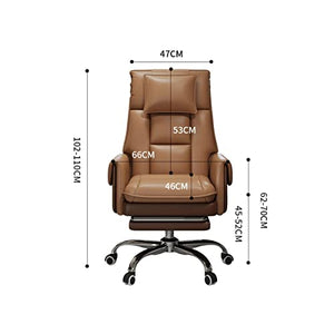 Generic Executive Managerial Chair with Footrest - Ergonomic Leather Gaming Desk Chair