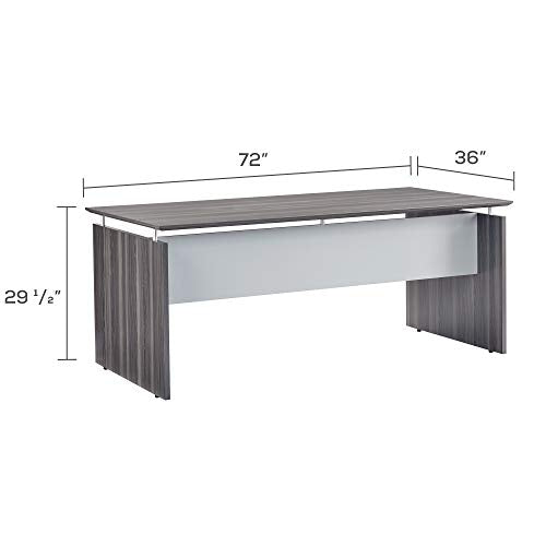 Safco Products MNDS72LGS Medina Desk, 72", Gray Steel