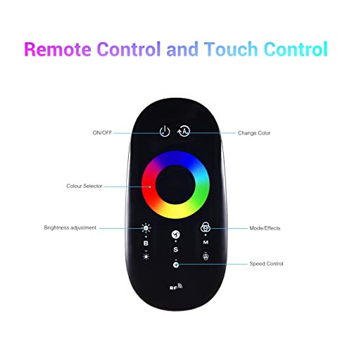 MEWG Black RGB Smart Wall Light Fixture 9W - 4 Pack