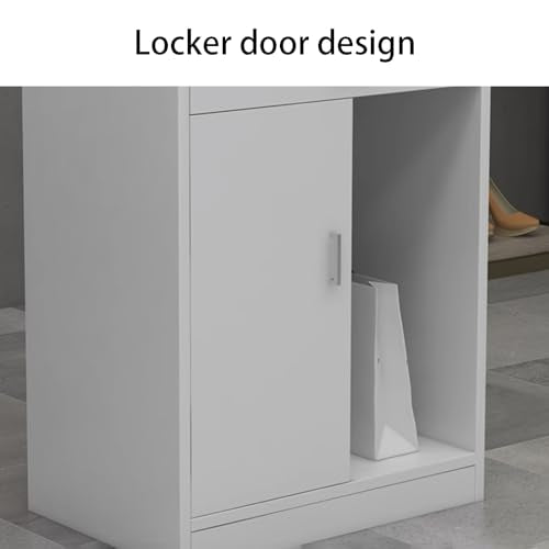 BBAUER Reception Desk with Counter and Lockable Drawers