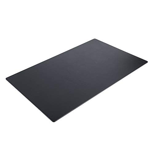 Dacasso Black Leatherette 38" x 24" Without Rails Desk Mat, 38 by 24-Inch