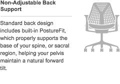 Herman Miller Sayl Ergonomic Office Chair with Tilt Limiter and Carpet Casters | Stationary Seat Depth and Arms | Studio White Frame with Fog Crepe Seat