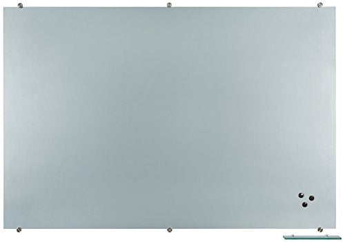 Best-Rite Visionary Projection Magnetic Glass Dry Erase Board, 4 x 6 Feet, Matte Gray Surface (83850)