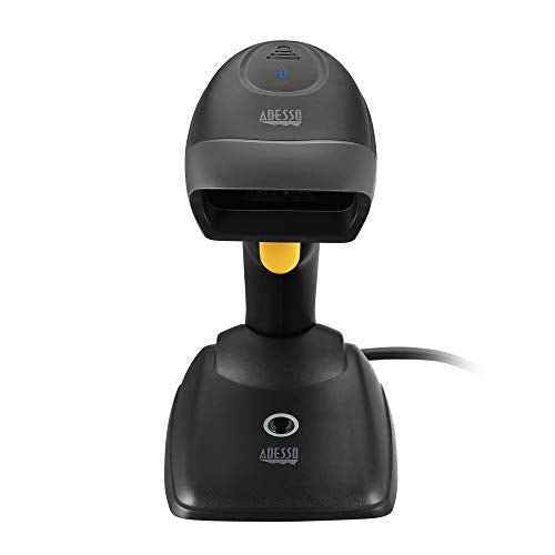 NuScan 2500TB - Commercial Wireless 2D Barcode Scanner with Charging Cradle, Antimicrobial, CCD Sensor, with USB for POS