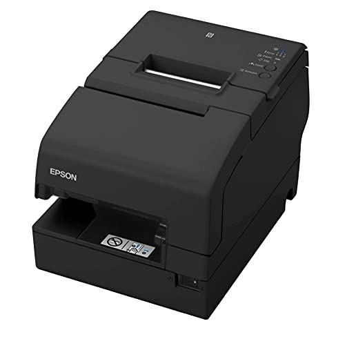 Epson, Tm-H6000V-032, Multifunction Printer, Built-in USB & Ethernet Interfaces, with MICR & Endorsement, Serial, S01, Blk, Includes Power Supply,Ps-