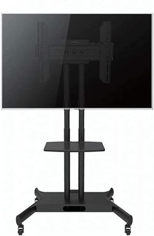 CIZGIM TV Stand Mobile TV Cart for 32-65" TVs with AV Shelf & Camera Holder