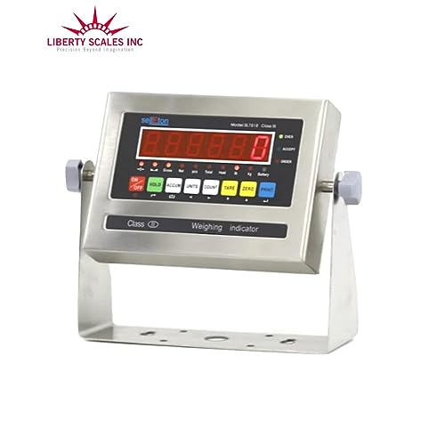 Liberty Scales NTEP Certified Washdown Floor Scale | Stainless Steel Indicator | 24" x 24" | 2500 lbs x 0.5 lb