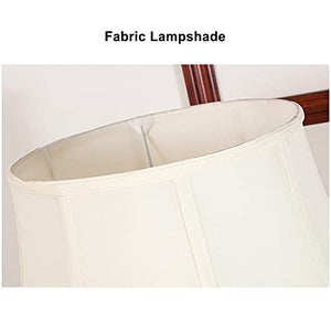 SLEEVE Retro Ceramic Table Lamp with Fabric Lampshade - 28" H