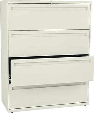 HON 700 Series Four-Drawer Lateral File Cabinet in Putty