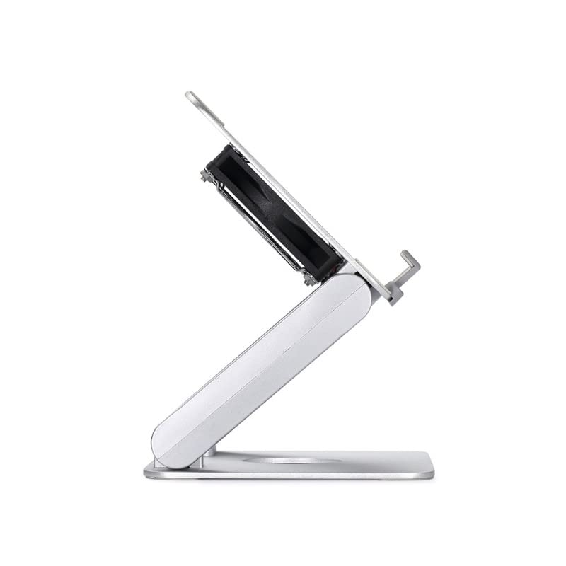 ZYSXJMY Foldable Laptop Holder with Cooling Fan Aluminium Alloy Tablets Stand Bracket for Notebook Computer Tablet