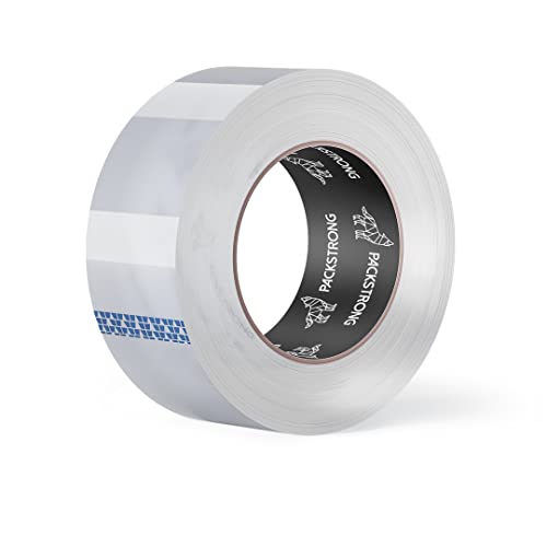 Packstrong Industrial Grade Clear Packing Tape (72 Rolls) - Extra Strong - 110 Yards per Roll - 2" Wide x 3.1 mil Thick, Acrylic Adhesive Heavy Duty Tape for Box Office Moving Packaging Shipping