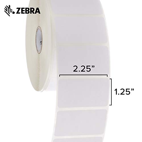 Zebra ZD410 Direct Thermal Printer Plus 2.25 X 1.25 in Z-Perform 2000D Thermal Labels Print Width of 2 in USB Bluetooth 1 in Core Labels 6 Rolls