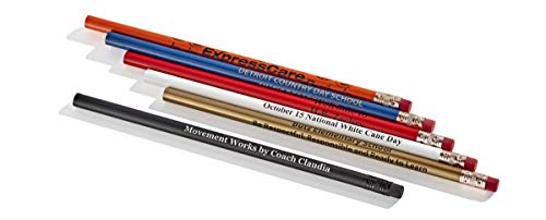 Pencil Guy Promotional Personalized Imprinted Black Matte Round Pencils - 1000 per box