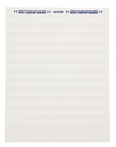 Brady LAT-17-361-2.5 1" Width x 1" Height, B-361B Self-Laminating Polyester, Matte Finish White/Translucent Laser Printable Label (Pack of 2500)