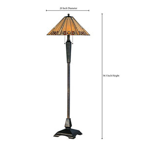Kenroy Home 33043BRZ Willow Floor Lamp, 58.5 Inch Height, 20 Inch Diameter, Bronze