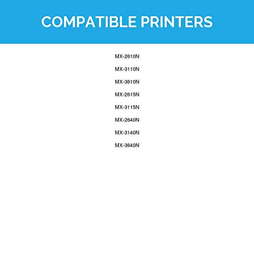 LD Compatible Toner Cartridge Replacement for Sharp MX-36NT (2 Black, 2 Cyan, 2 Magenta, 2 Yellow, 8-Pack)