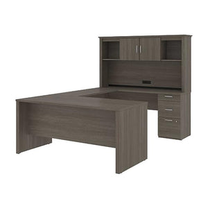 Generic U Shaped Desk with Pedestal and Hutch
