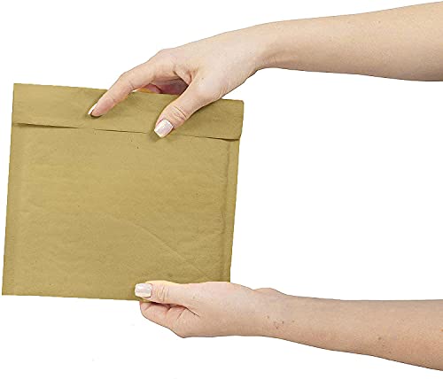 ABC Pack of 600 Kraft Padded Bubble Mailers 7.25 x 7 Natural Brown Kraft Bubble Envelopes 7 1/4 x 7 Peel and Seal Envelopes Bulk Shipping Bags for Mailing Packing Moving Wholesale Price