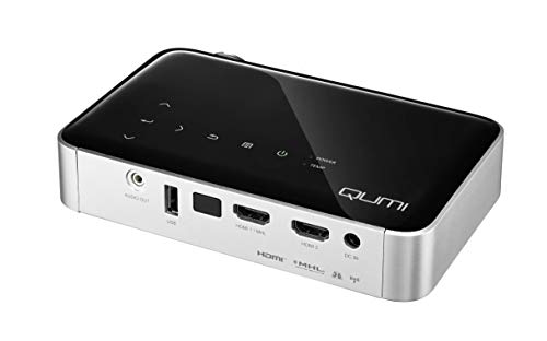 Vivitek Qumi Q6-BK Q6 800 Lumen WXGA LED MHL HDMI Projector with Wireless and Miracast Capability (Black)