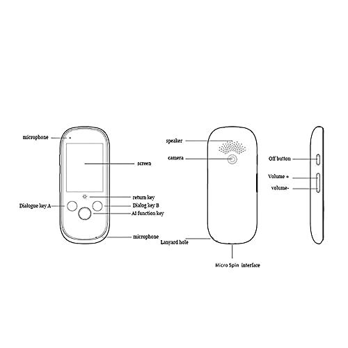 UsmAsk Language Translator Device, 2.4 Inch Touch Screen, 75 Languages, Instant Translation