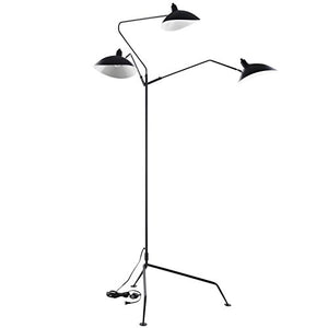 Modway View Stainless Steel Floor Lamp, Black