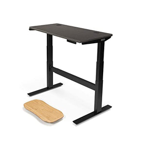 UPLIFTDESK Ash Gray Laminate Standing Desk 48x24 inch 2-Leg V2-Commercial C-Frame (Black)