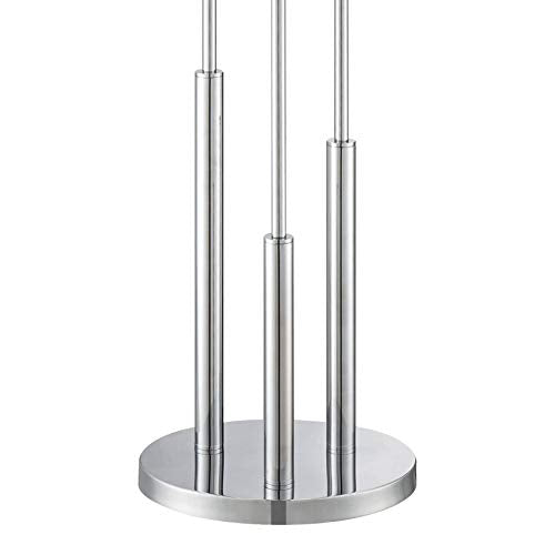 Modern Floor Lamp 3 Light Chrome Glitz Clear Crystal Bead Shade for Living Room Reading Bedroom Office Uplight - Possini Euro Design