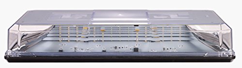 Federal Signal 454101HL-25 Clear/Amber 15.3" x 8.4" x 2.7" Mini Highlighter LED Dome Light (Permanent Mount)