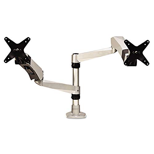 3M Ma265s Dual Monitor Arm Mount, 5 X 21 1/2, Silver