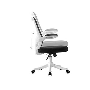 UsmAsk Ergonomic Swivel Mesh Mid Back Office Chair with Flip Up Arms (Color: B)