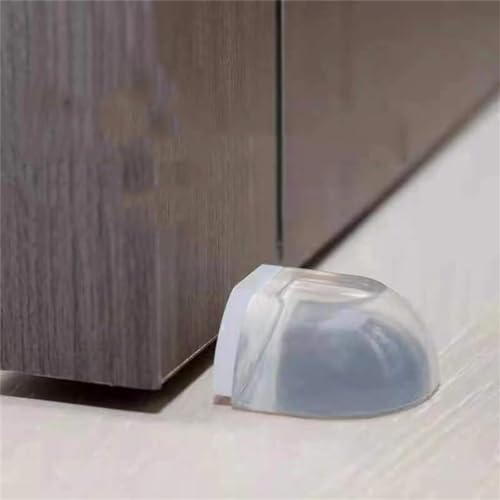Transparent Acrylic Door Stop Without Punching Holes Silicone Suction Silent - WSKDHD