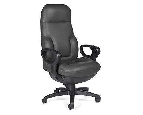 Concorde Leather 24 Hour Big and Tall Ergonomic Chair Dimensions: 28.5"W x 27"D x 50"H Seat Dimensions: 21"Wx19"Dx18-22"H Black Leather/Black Frame