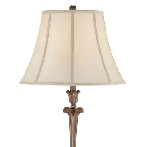 Quoizel Q1073FPN Archer Beige Softback Fabric Portable Floor Lamp Lighting, 1-Light, 150 Watt, Palladian Bronze (60"H x 16"Dia)