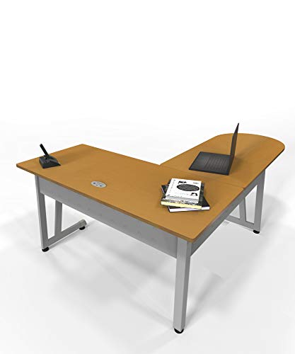 Linea Italia ZUM120, Corner, Home Office L-Shaped Desk, Maple
