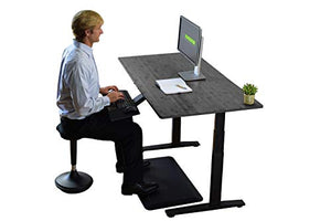 Rise UP Dual Motor Electric Standing Desk 48x30 Black Desktop Premium Ergonomic Adjustable Height sit Stand up Home Office Computer Desk Table Motorized Powered Modern Furniture Small Standup Table