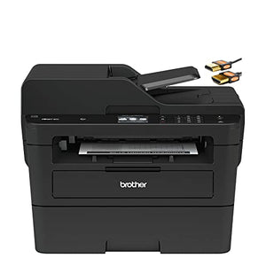 Brother MFC-L27 50DW Series Compact Monochrome Wireless All-in-One Laser Printer - Print Copy Scan Fax - Mobile Printing - NFC Printing - Auto Duplex Printing - ADF - Print Up to 36 ppm + HDMI Cable