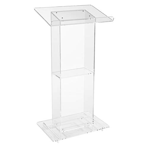 Oklahoma Sound 401S Acrylic Lectern with Shelf, Clear