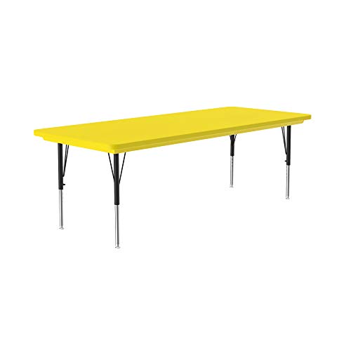 Correll AR3060-REC-28 Rectangular-Shaped Resin Activity Table, 60Wx30"D, Yellow