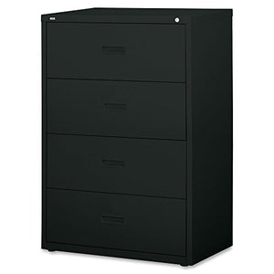 Lorell 4-Drawer Lateral File, 30 by 18-5/8 by 52-1/2-Inch, Black