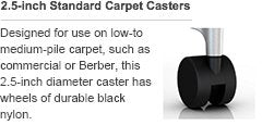 Herman Miller Aeron Task Chair: Standard Tilt - Zonal Back Support - Fixed Arm - Black Vinyl Armpad - Carpet Caster
