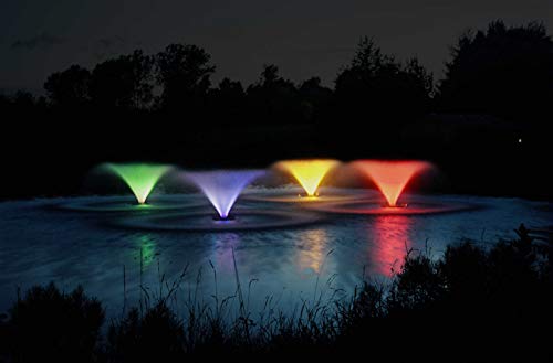 Kasco Marine Waterglow Fountain LED Light Kit, Composite Housing, 3 Fixtures - 50' Cord, 11 Watt Fixtures