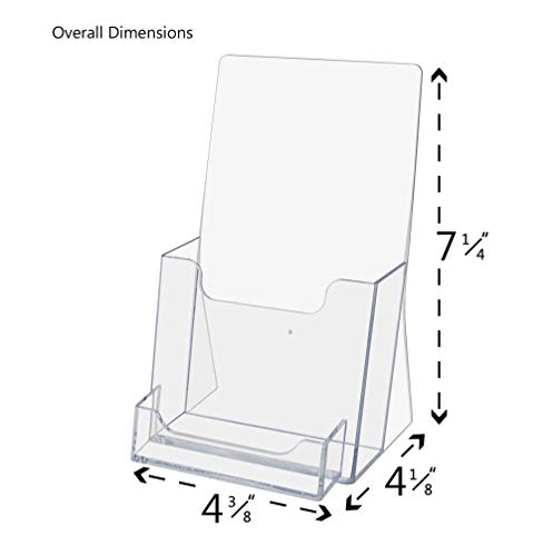 Marketing Holders Counter Trifold Brochure Holder with Business Card Pocket Maps Menu Pamphlet Organizer Hand Out 200 Pack