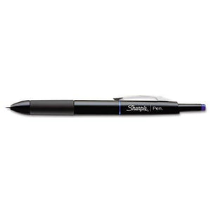 Sharpie 1753179 Porous Point Retractable Permanent Water Resistant Pen Blue Ink Fine